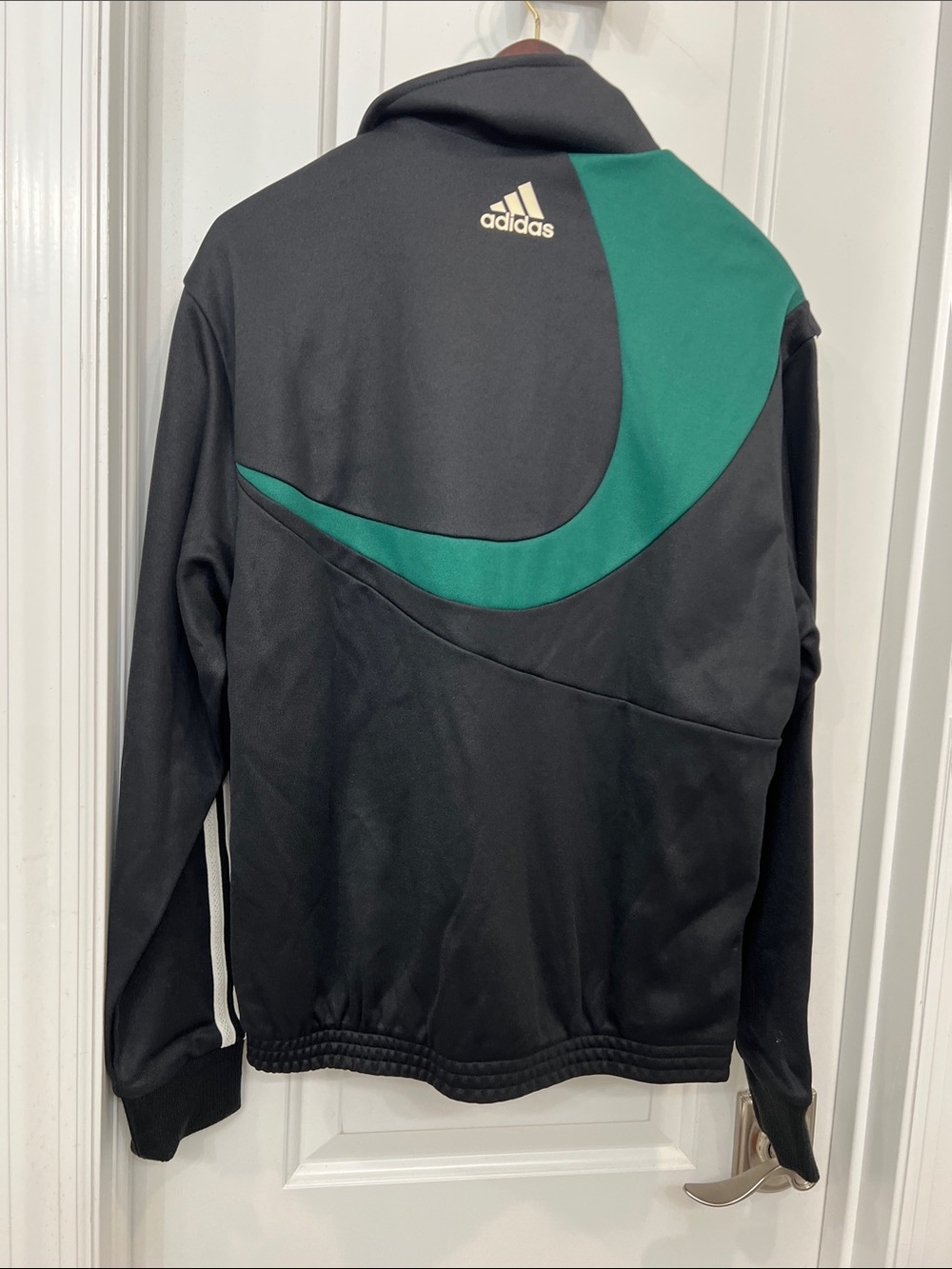 Kith Black and Green Zip-Front Track Jacket collaboration with adidas. - Picture 7 of 8